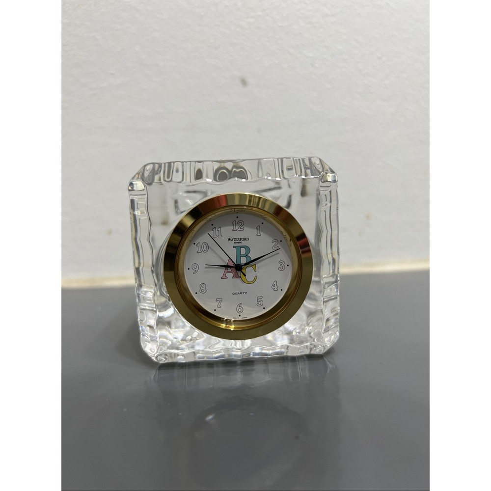 Waterford Crystal BABY BLOCKS Clock GREAT CONDITION Bread New Battery